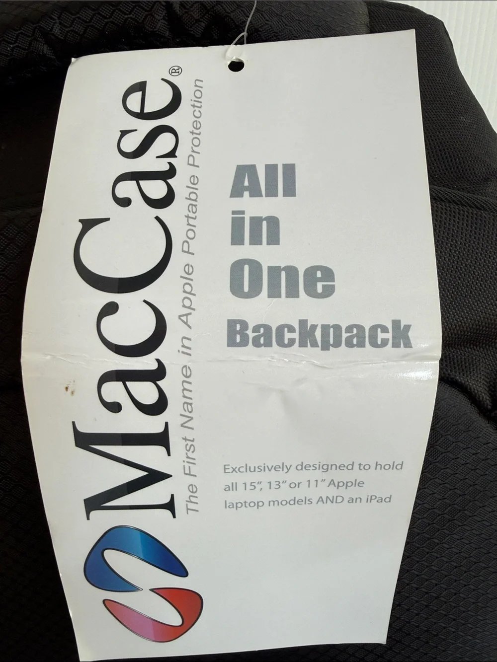 NEW MacCase Eco-Friendly Backpack for 15” MacBook and iPad Day Pack All-in-One